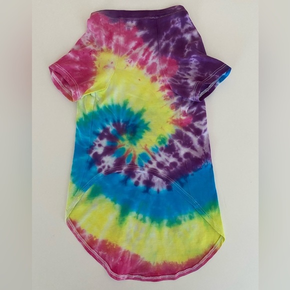Pet Tee Large Tie Dye Dog Shirt Color Splash ArtMinds Bright & Fun Vibes Styling - Picture 7 of 12